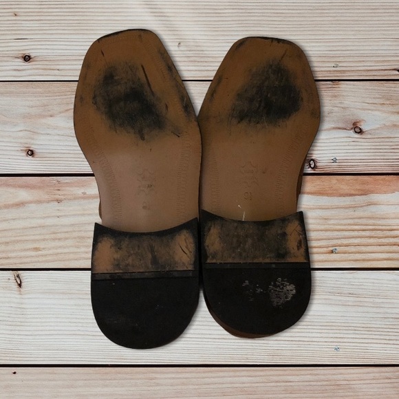 ZOTA Brown Leather Square Toe Dressy Loafer-9.5 - Picture 5 of 9